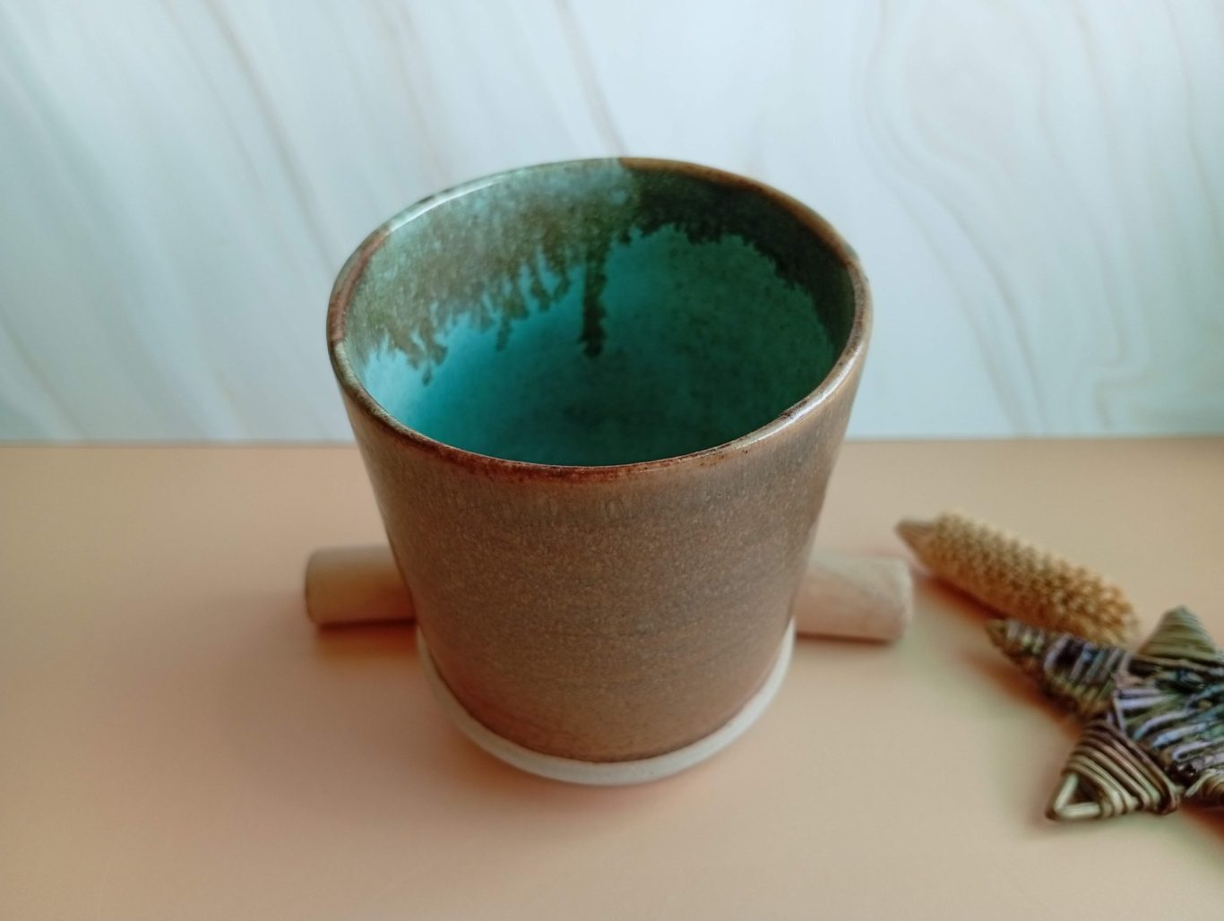 Adopté - Gobelet bague Ecolore turquoise