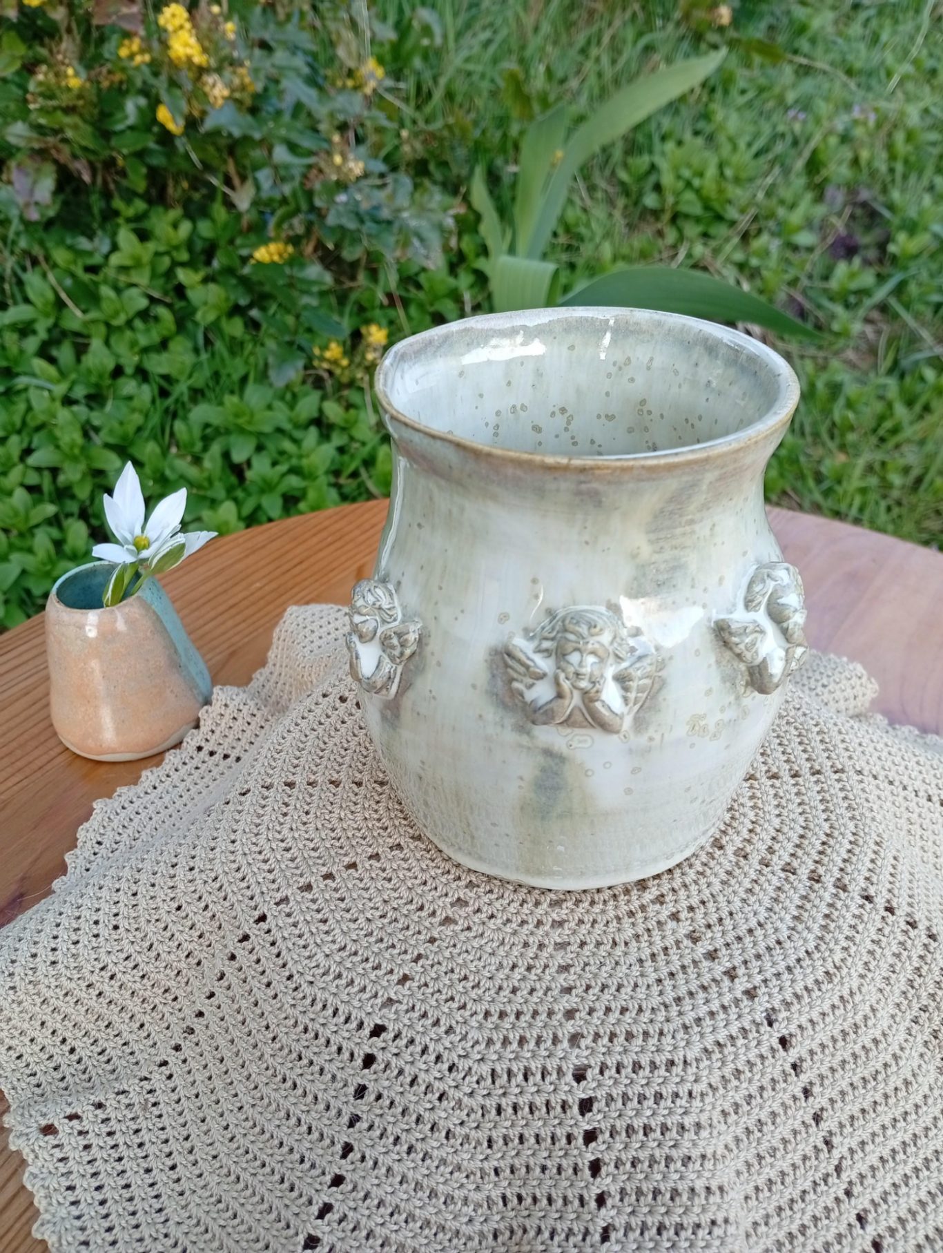 Vase courbe Anges Lune