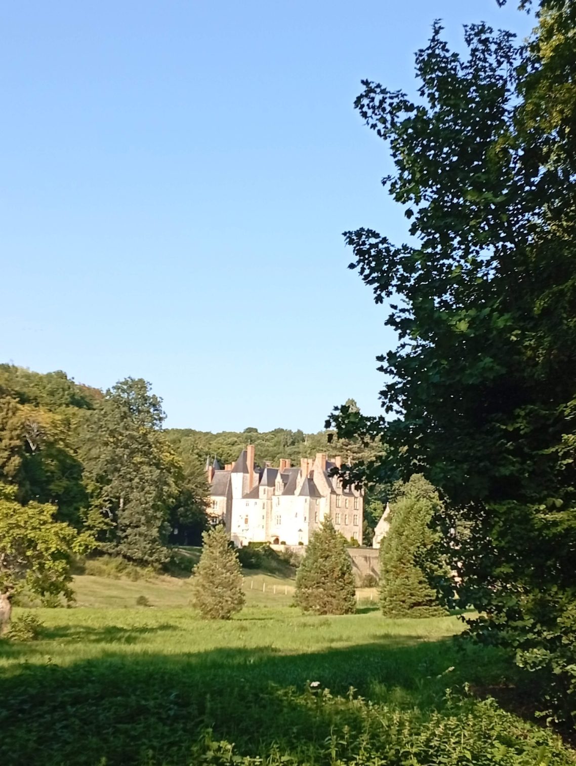 Château de Courtanvaux dans un écrin de verdure