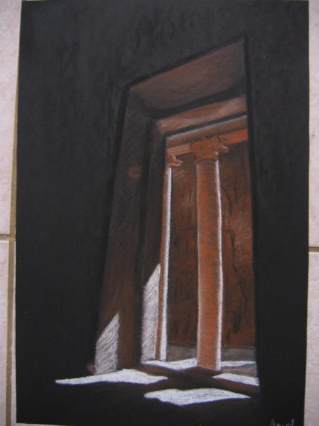 Porte vers la Lumière - Pastel sec